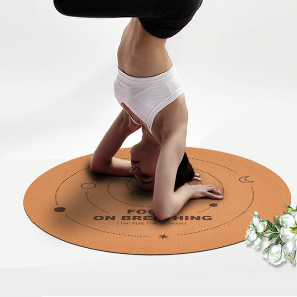 Cork Natural Rubber Meditation Mat Non-Slip Practice