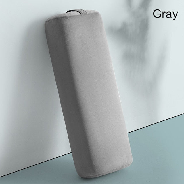 Rectangular Yoga Bolster Pillow with Carry Handle