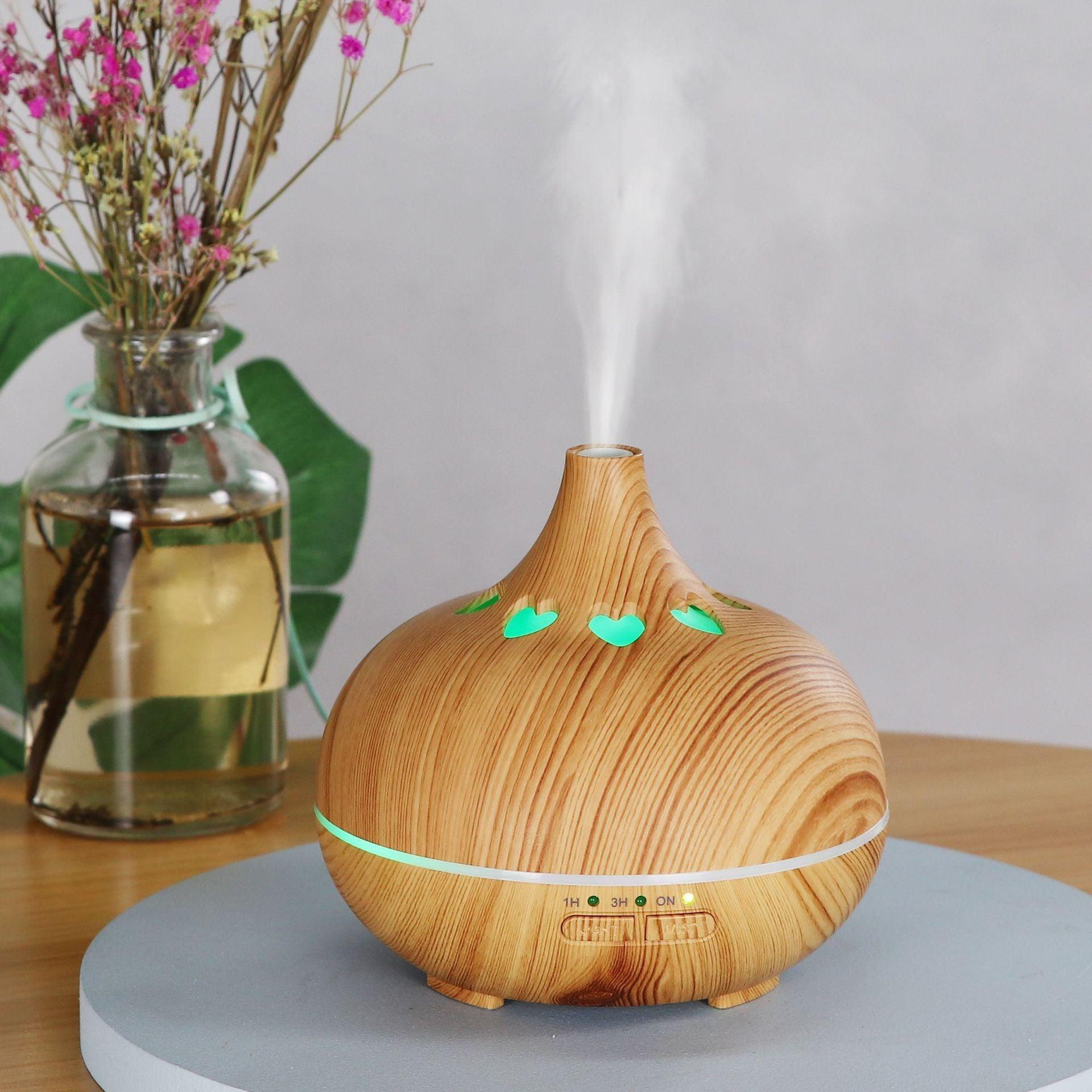Modern Heart Shape Aromatherapy Diffuser 550ml with Remote