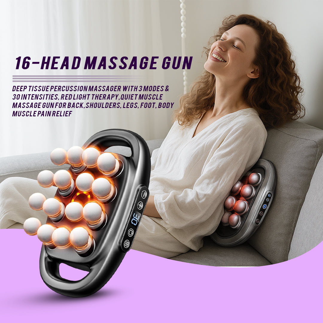 16-Head Deep Tissue Percussion Massage Gun