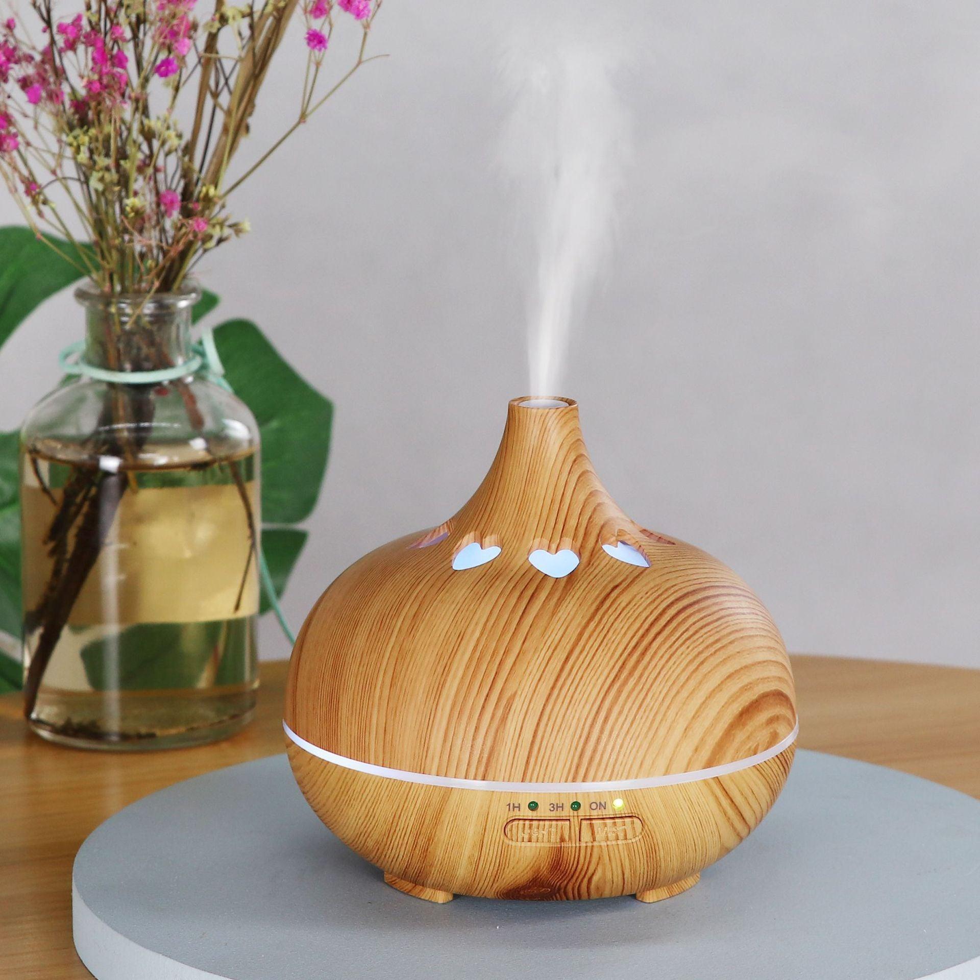 Modern Heart Shape Aromatherapy Diffuser 550ml with Remote