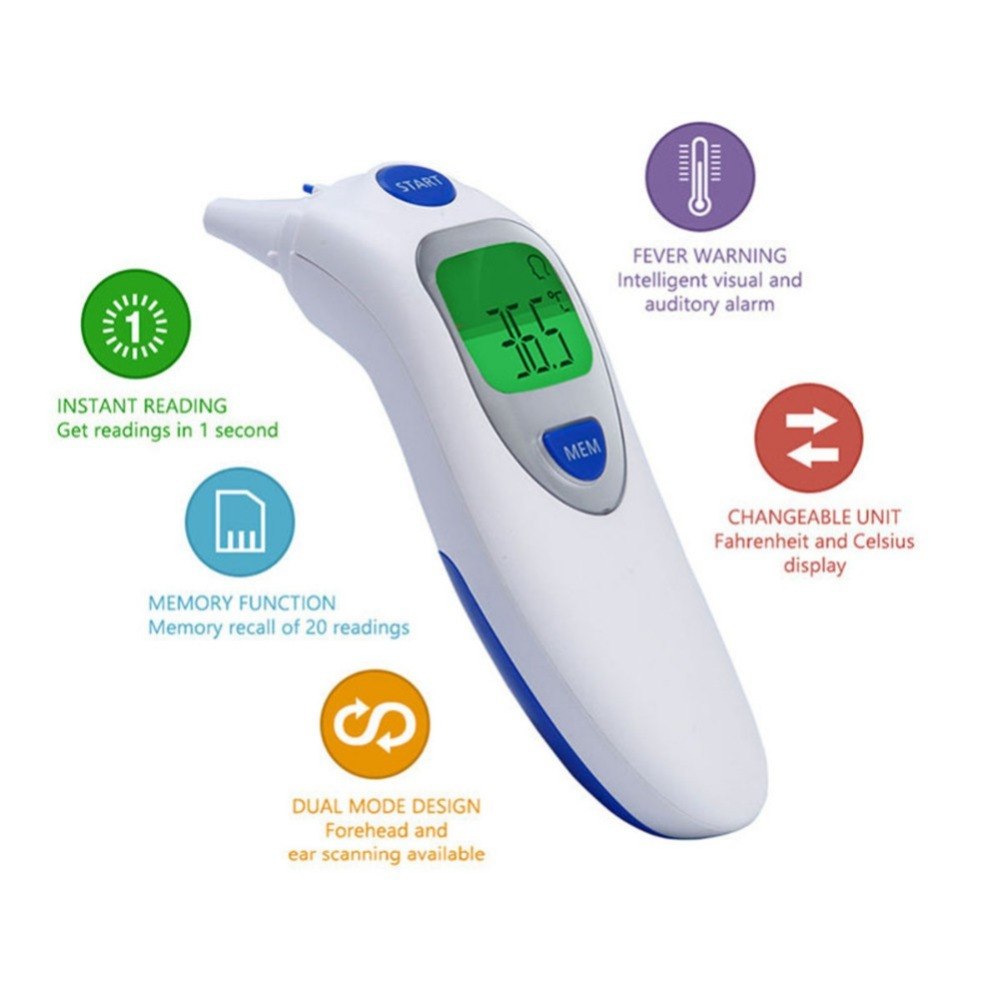 Digital Infrared Forehead and Ear Thermometer