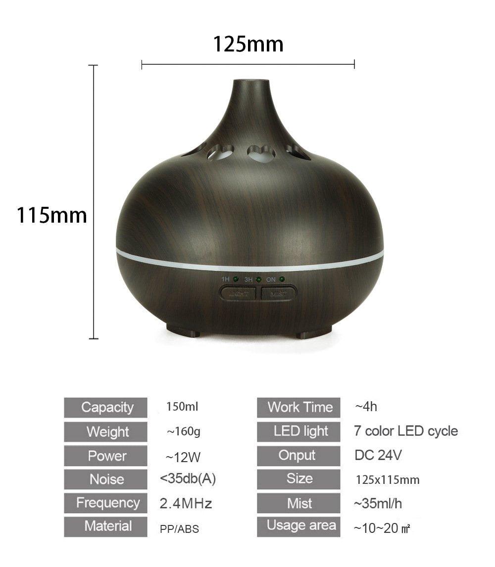 Modern Heart Shape Aromatherapy Diffuser 550ml with Remote