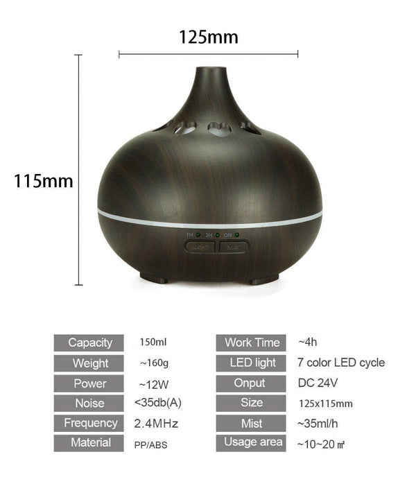 Modern Heart Shape Aromatherapy Diffuser 550ml with Remote