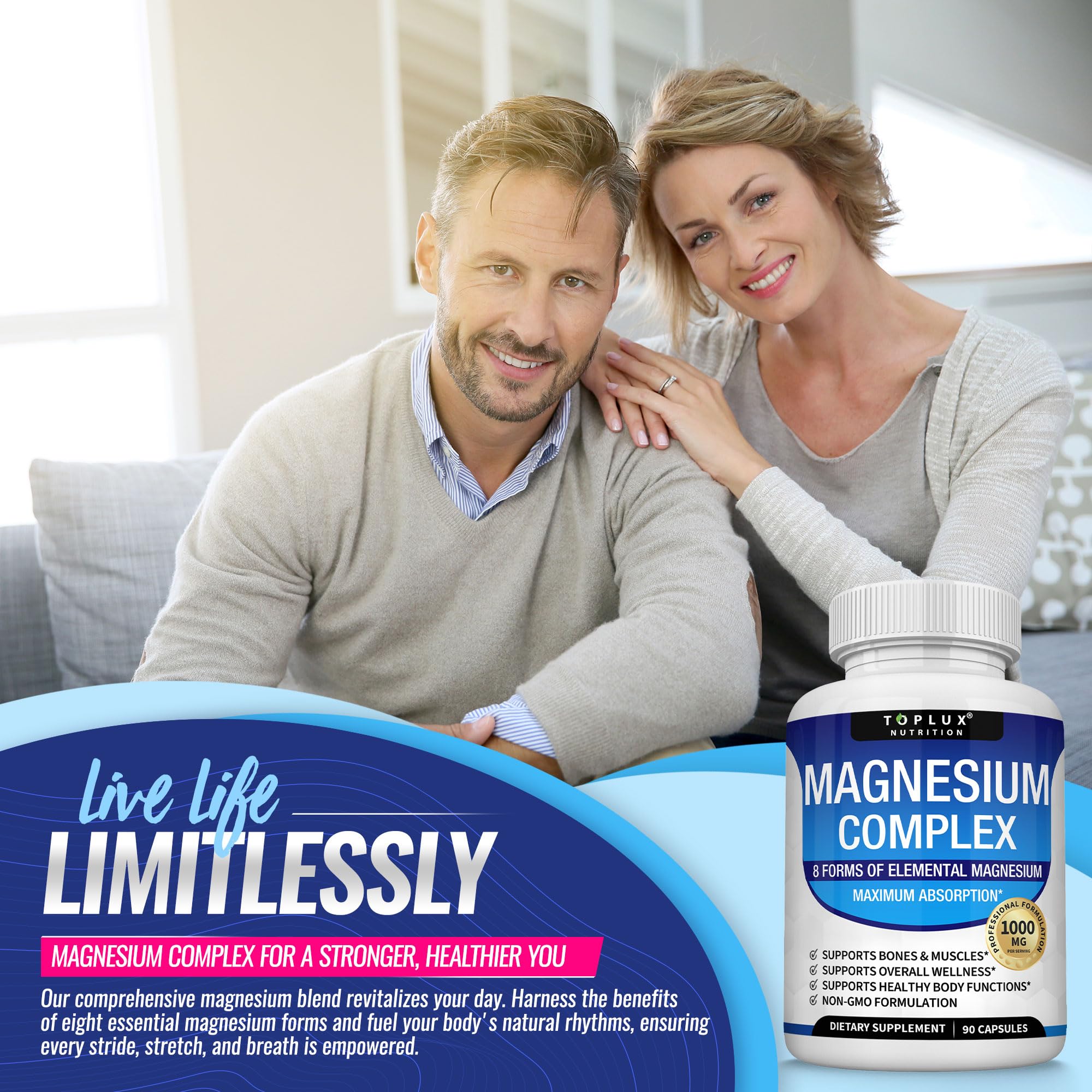 Magnesium Complex 8 Forms 1000mg 90 Capsules