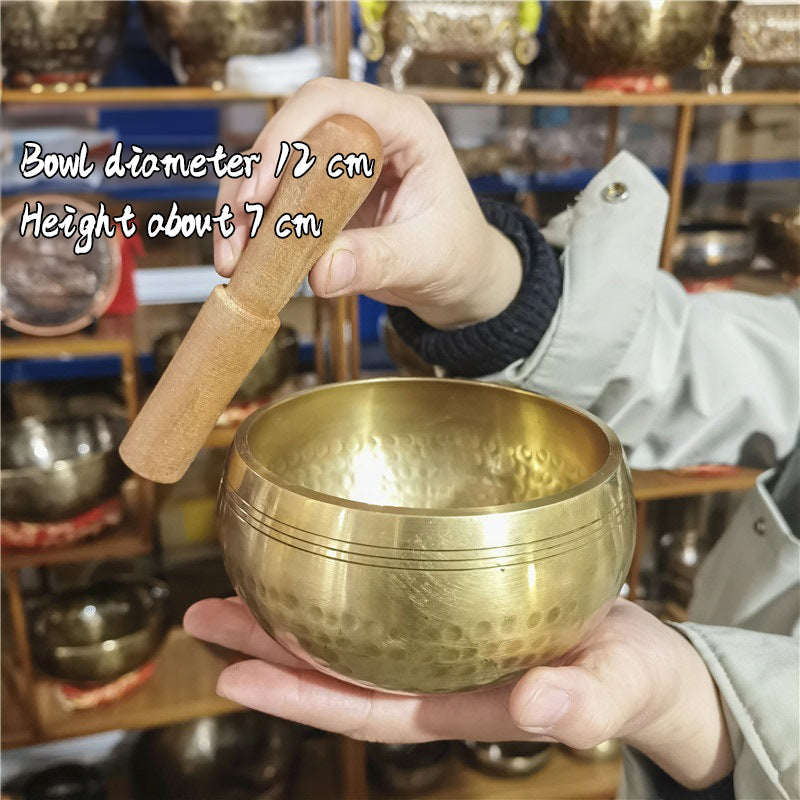 Handmade Tibetan Brass Singing Bowl with Sanskrit