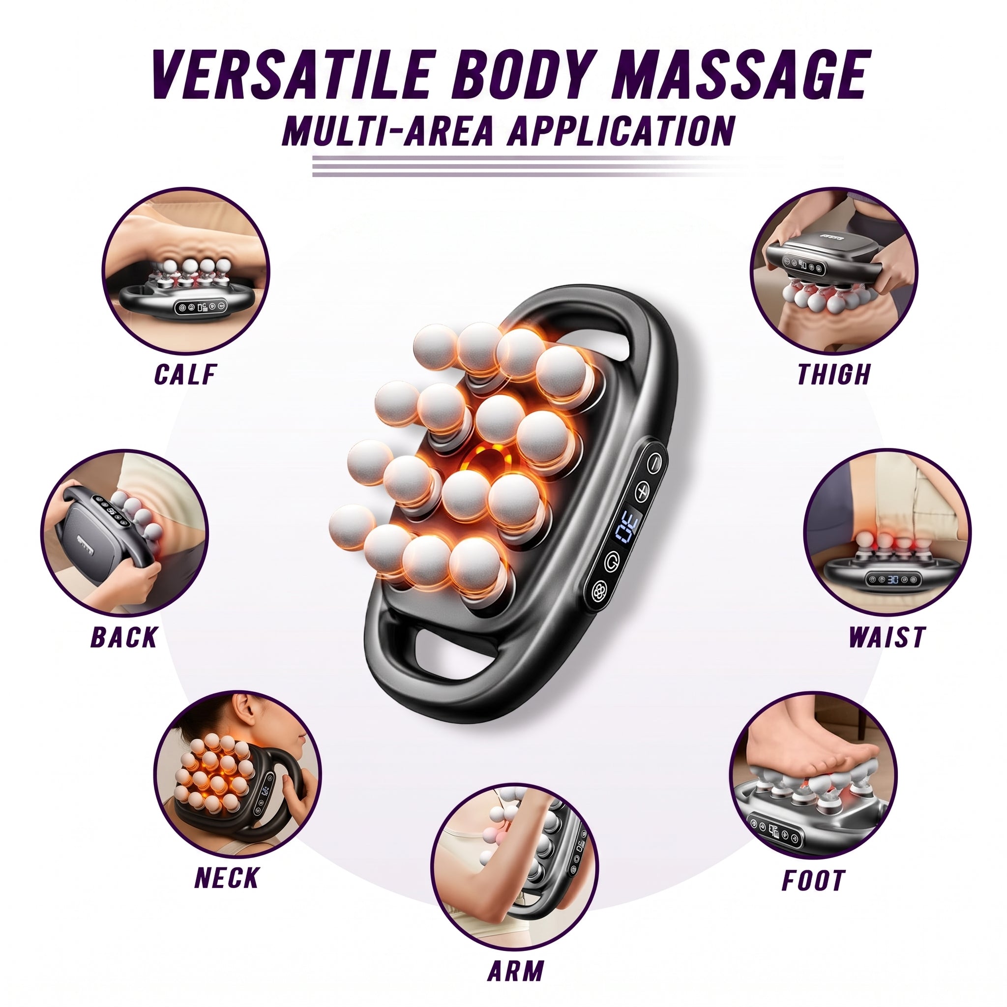 16-Head Deep Tissue Percussion Massage Gun