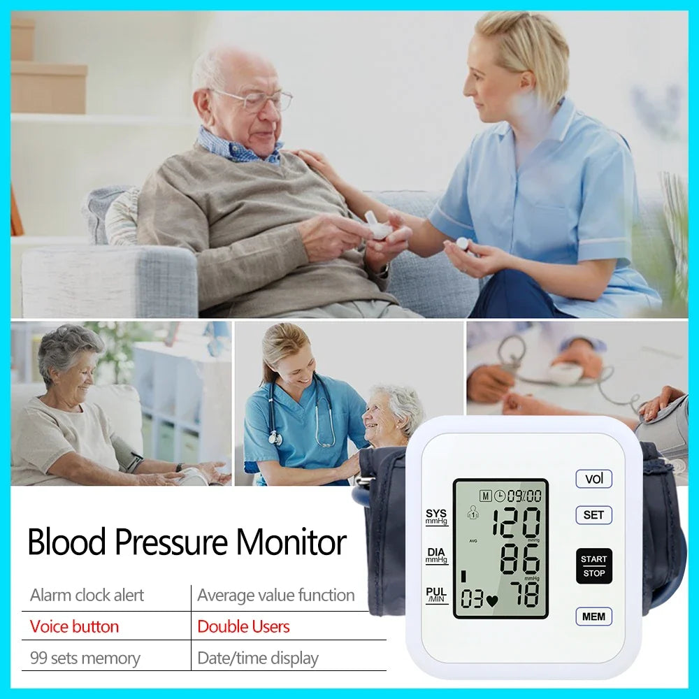 Arm Blood Pressure Monitor with Heart Rate Meter