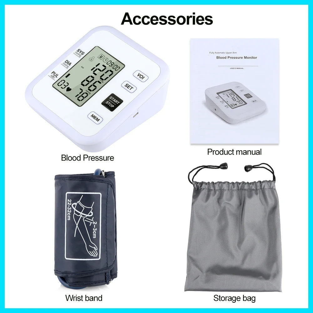 Arm Blood Pressure Monitor with Heart Rate Meter