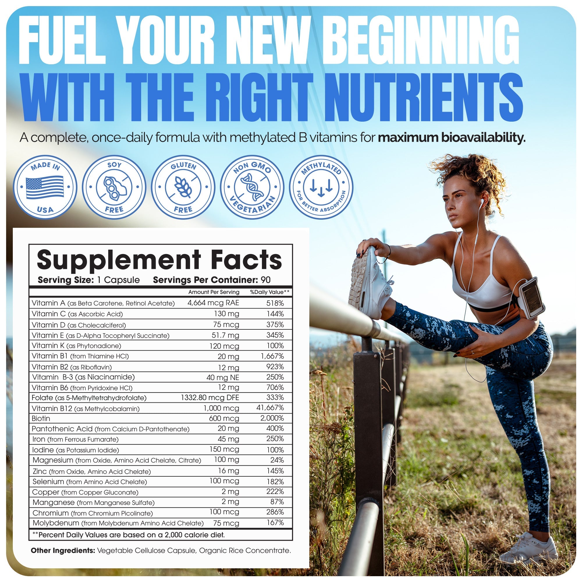 Methylated Bariatric Multivitamin with 45mg Iron