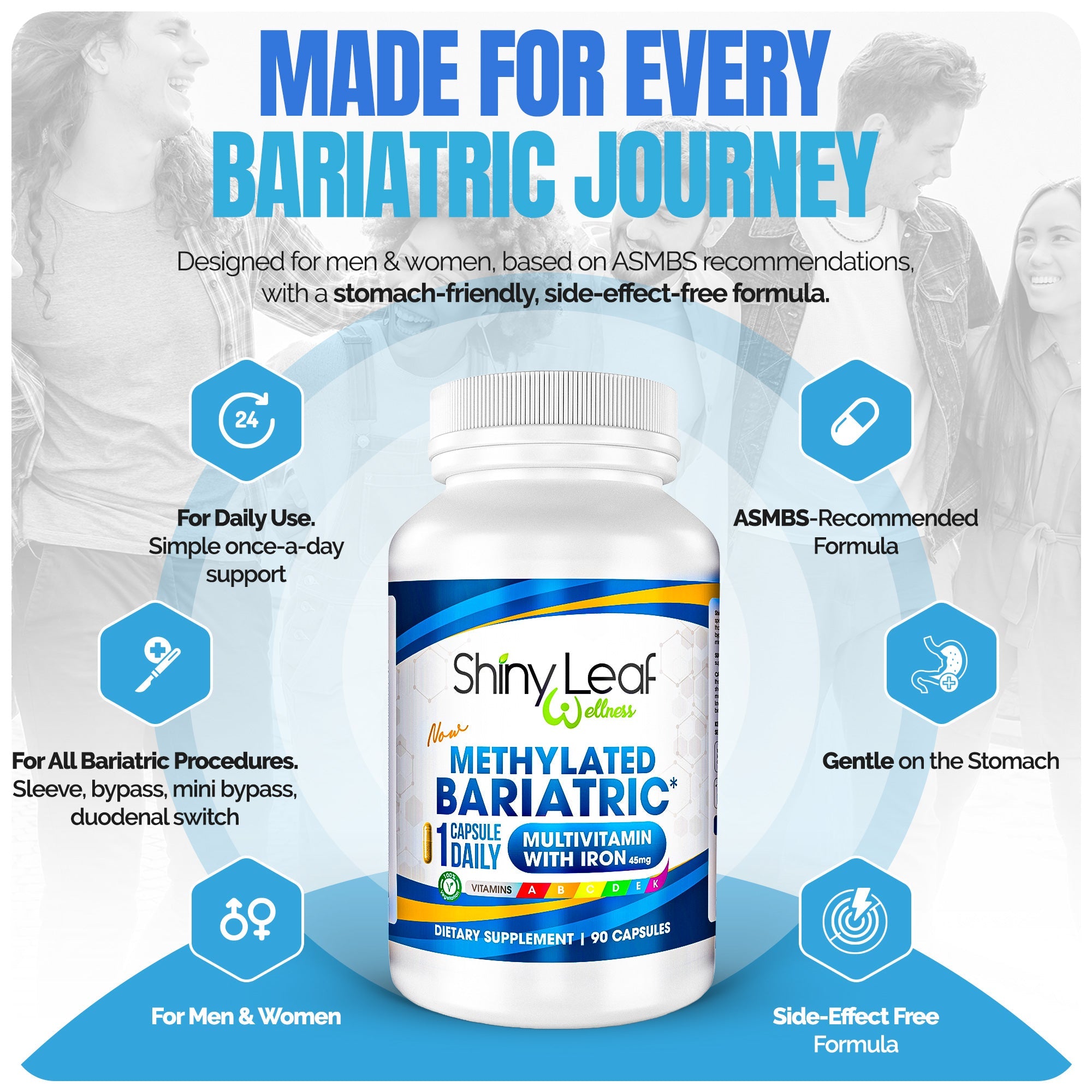 Methylated Bariatric Multivitamin with 45mg Iron