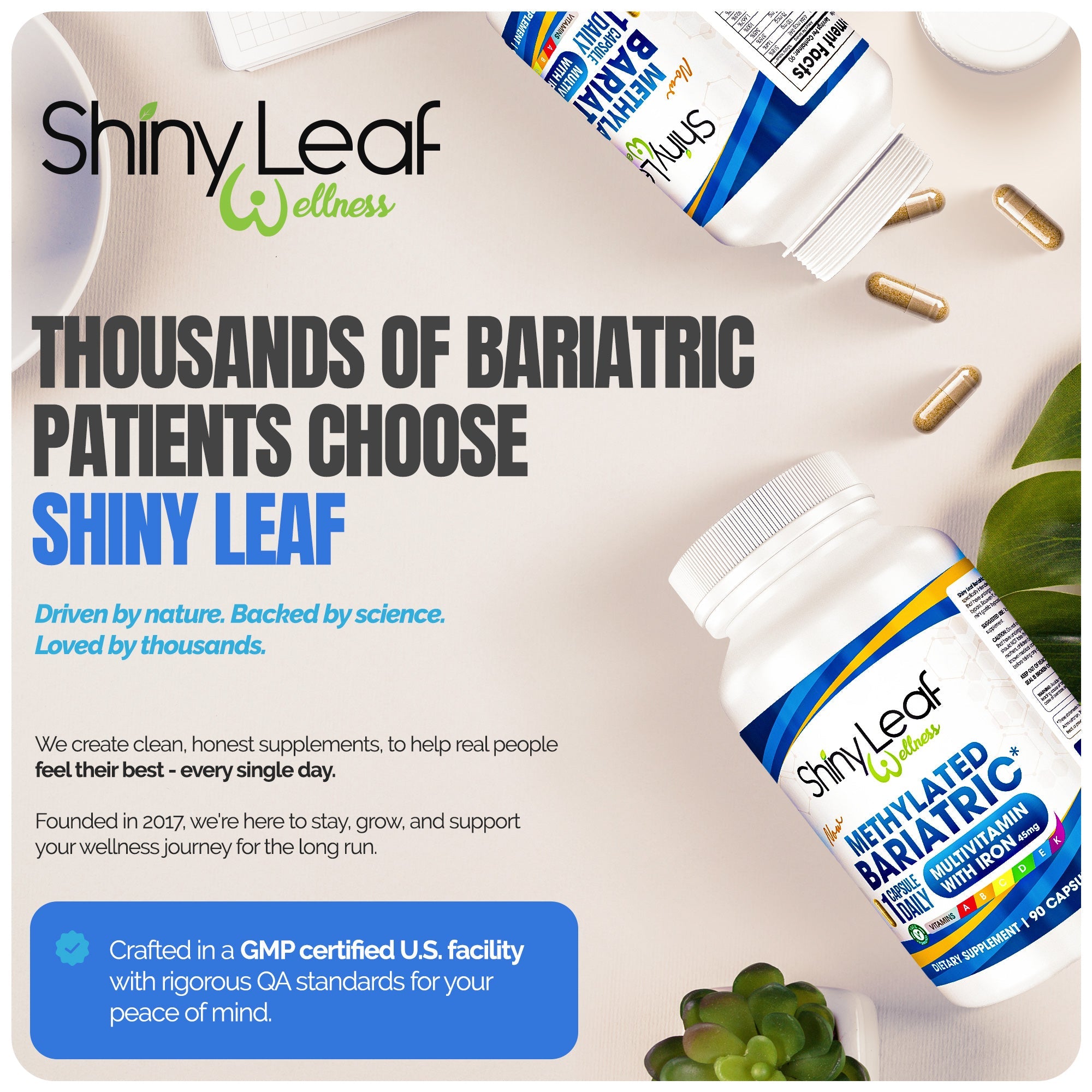Methylated Bariatric Multivitamin with 45mg Iron
