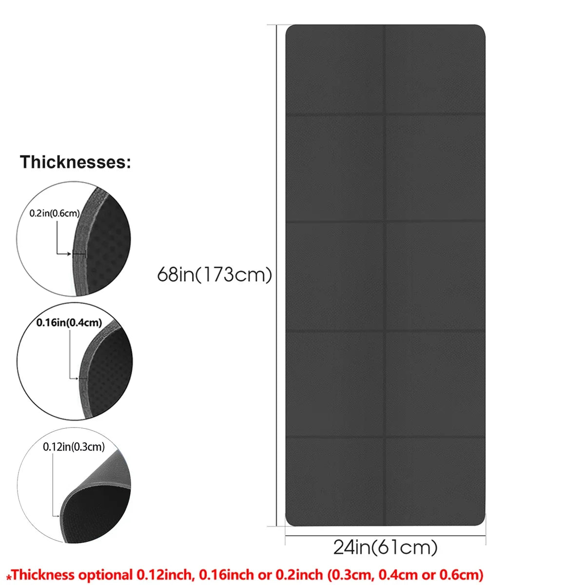 Foldable Eco Friendly EVA Yoga Mat for Travel