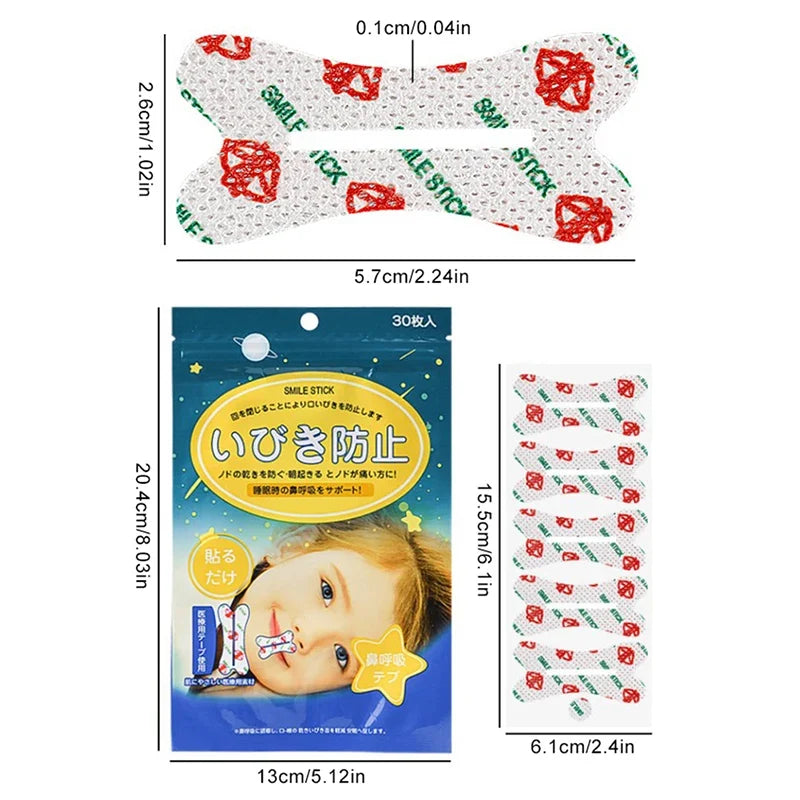 Anti-Snoring Mouth Stickers for Nighttime Nasal Breathing