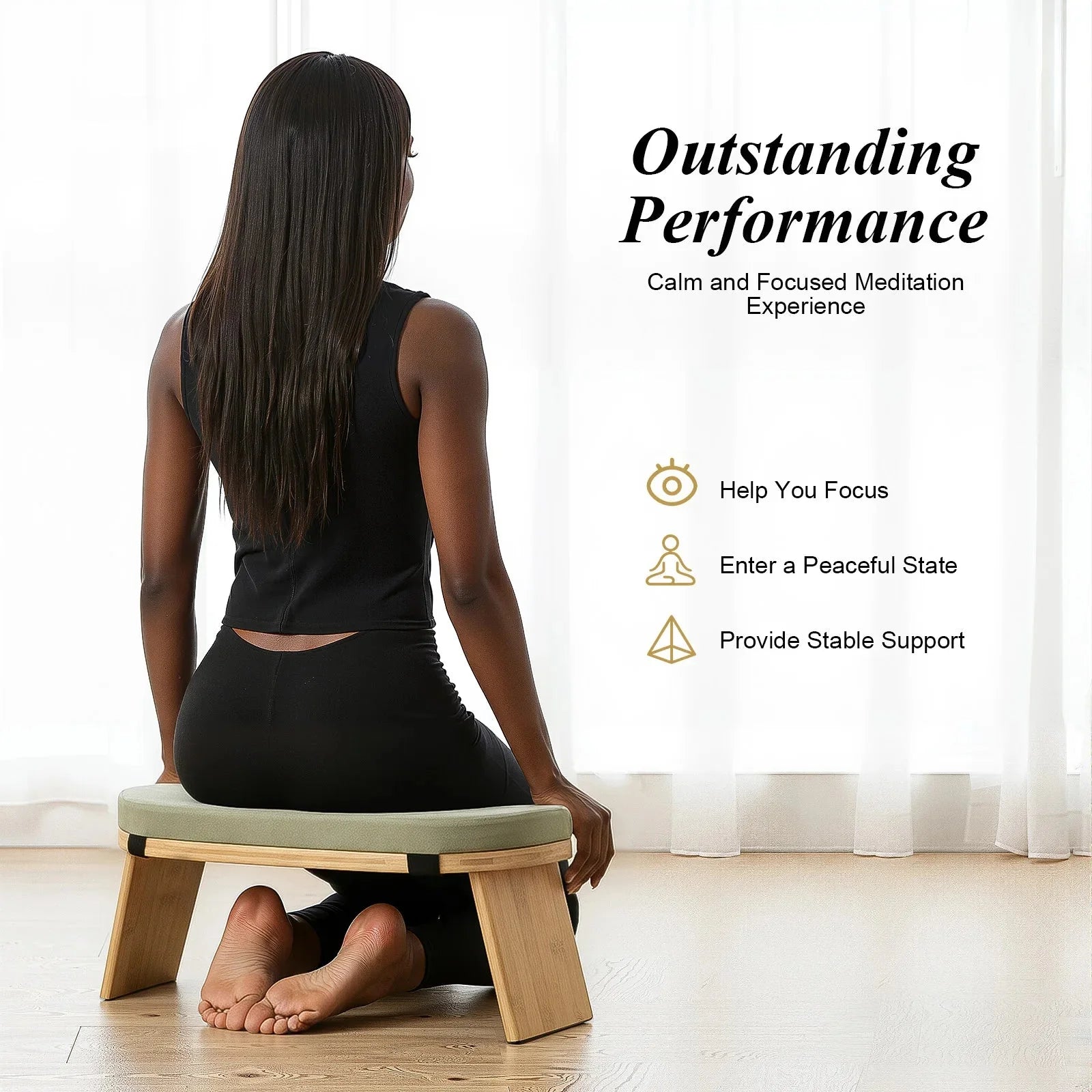 Foldable Kneeling Meditation Bench