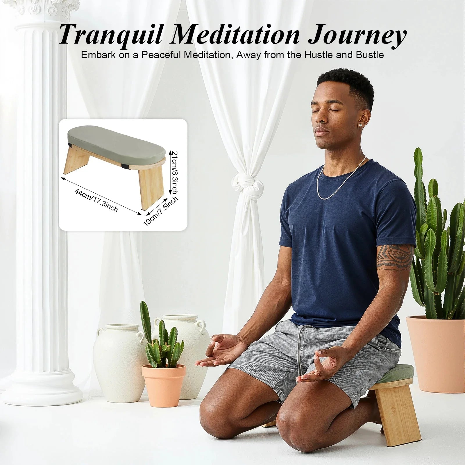 Foldable Kneeling Meditation Bench