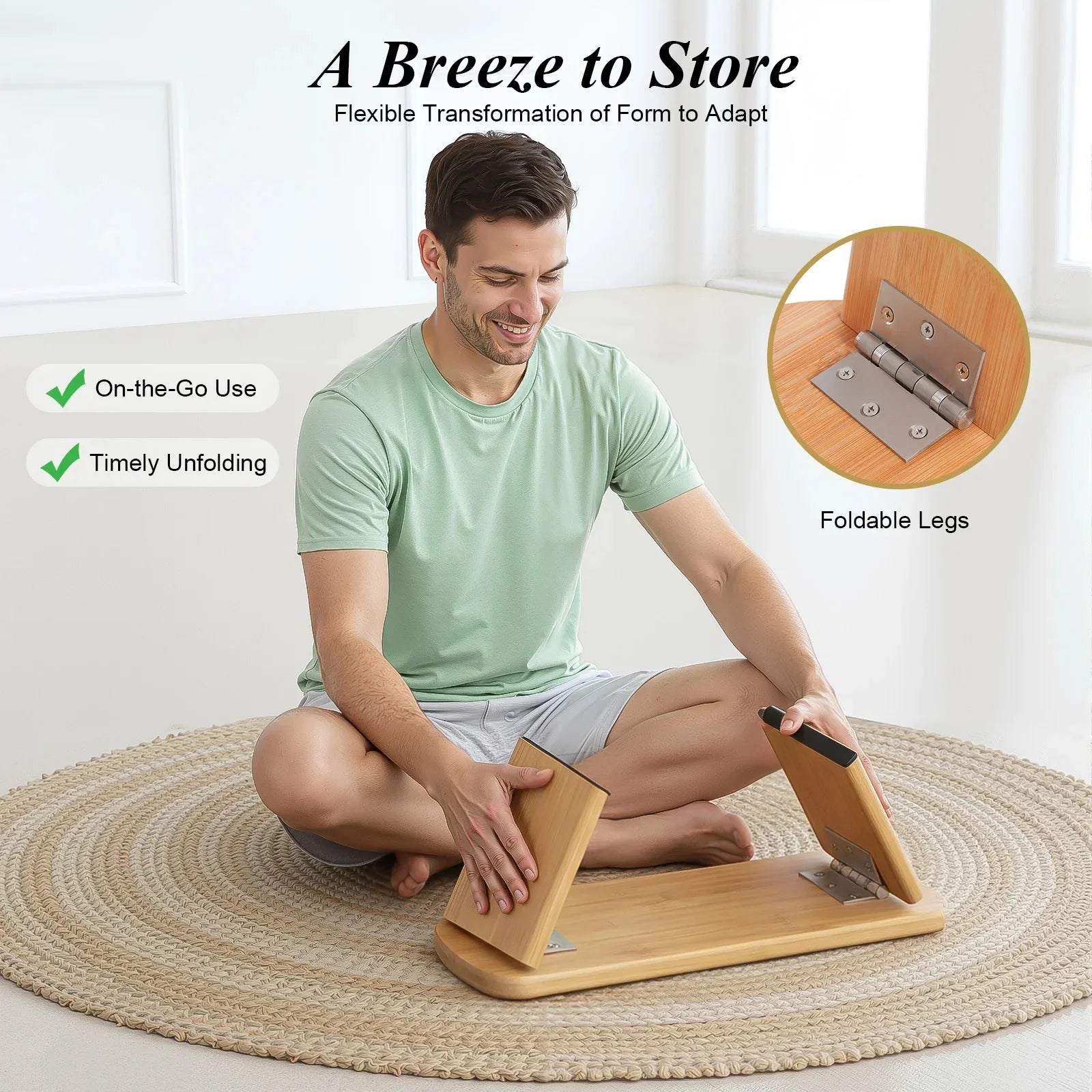 Foldable Kneeling Meditation Bench