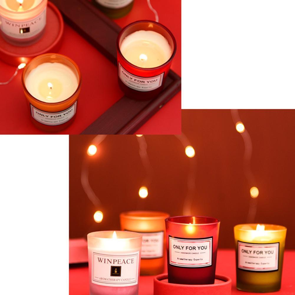 Romantic Scented Soy Candle with Essential Oils