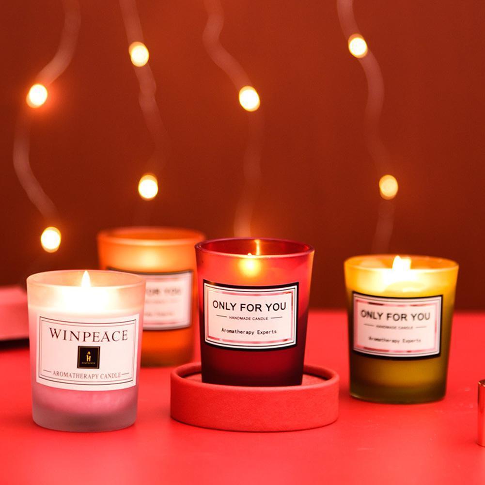 Romantic Scented Soy Candle with Essential Oils