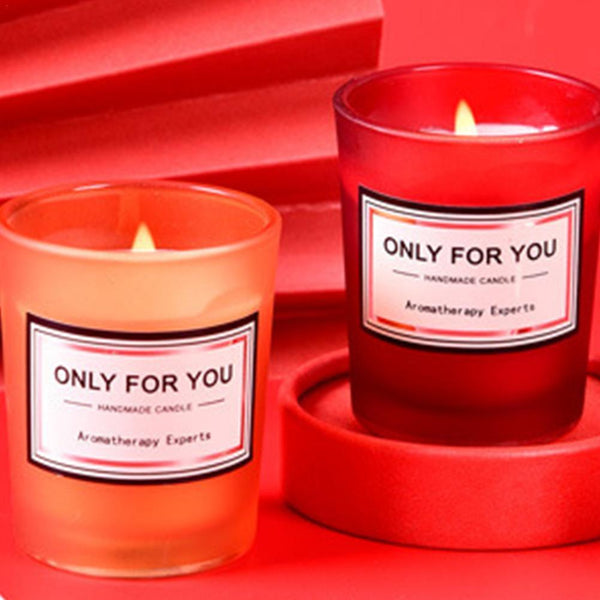 Romantic Scented Soy Candle with Essential Oils